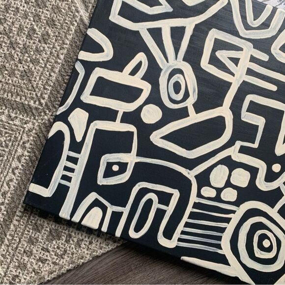 Modern minimalist original abstract canvas art 12”x12” - Picture 3 of 9